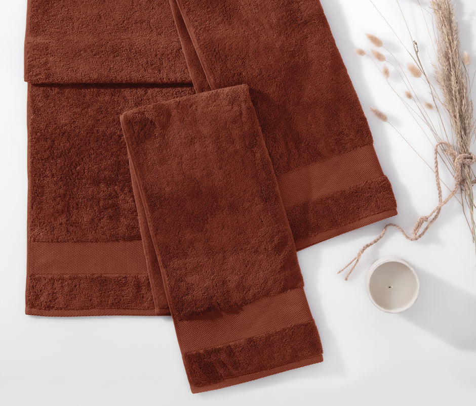 Essentials Handdoeken Set van 3 Terracotta
