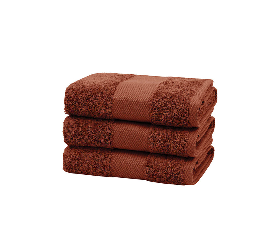 Essentials Handdoeken Set van 3 Terracotta