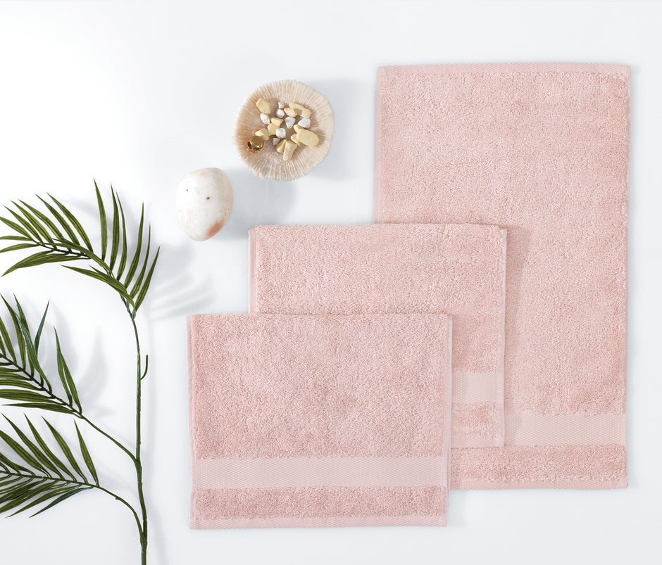 Essentials Gastendoekjes Set van 3 Poederroze