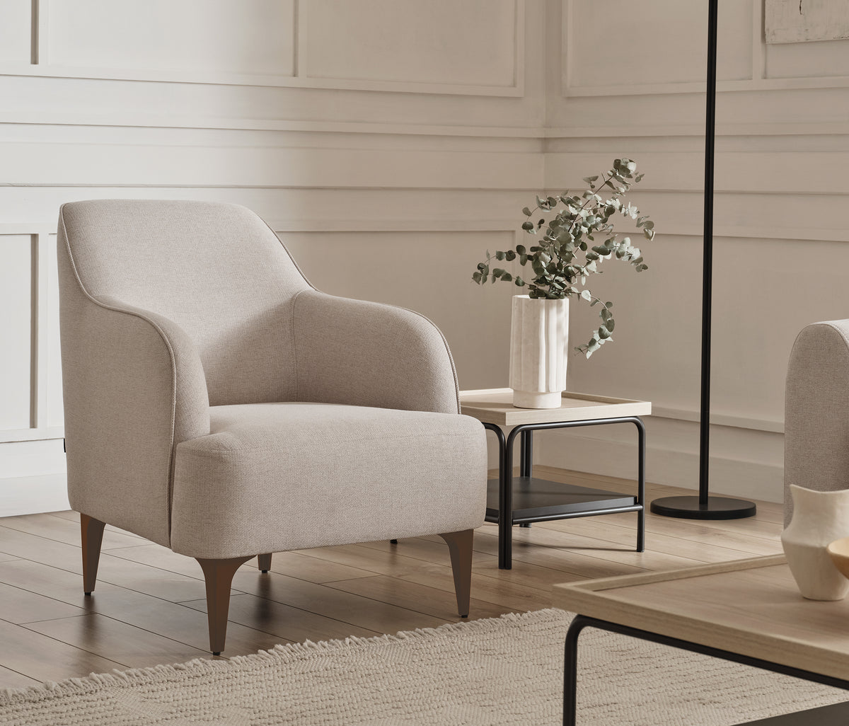 Paloma Fauteuil Linnen Look Creme - foto 2