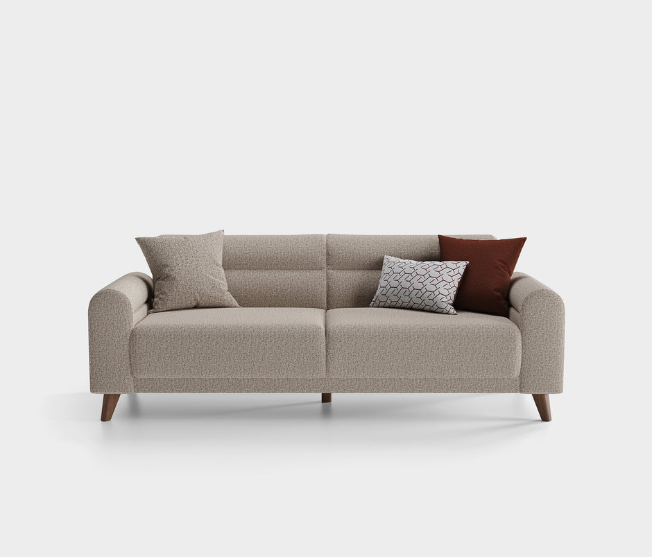Paloma 3-zitsbank met Slaapfunctie Linnen Look Zand (13040274)
