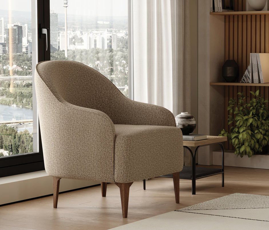 Paloma Fauteuil Linnen Look Zand (13040278)