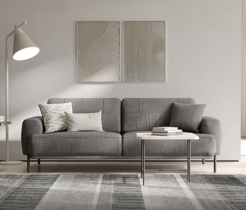 Varena 3-zitsbank met Slaapfunctie Linnen Look Taupe