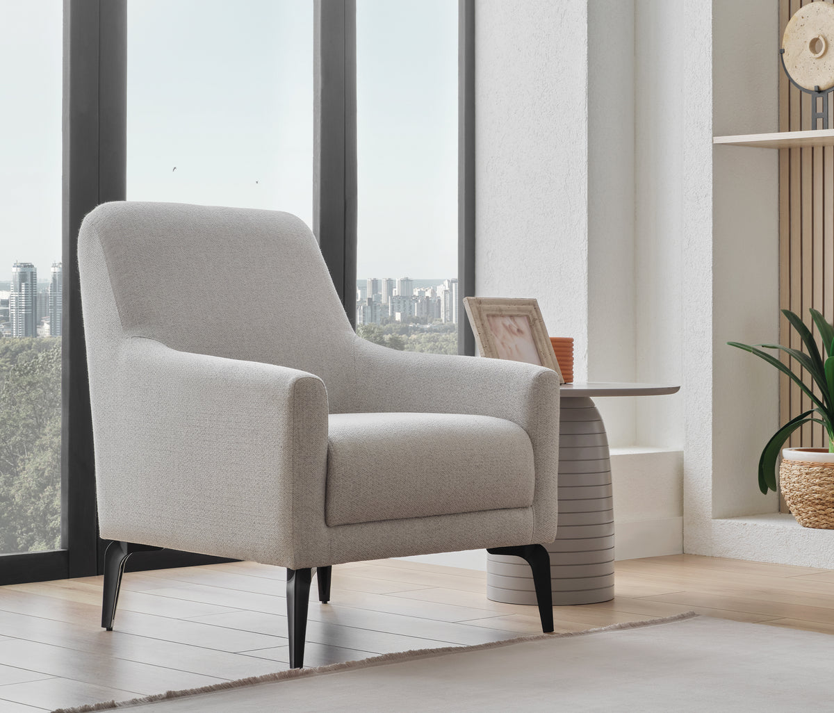 Cante Huisdiervriendelijke Fauteuil Fluweel Creme - foto 2