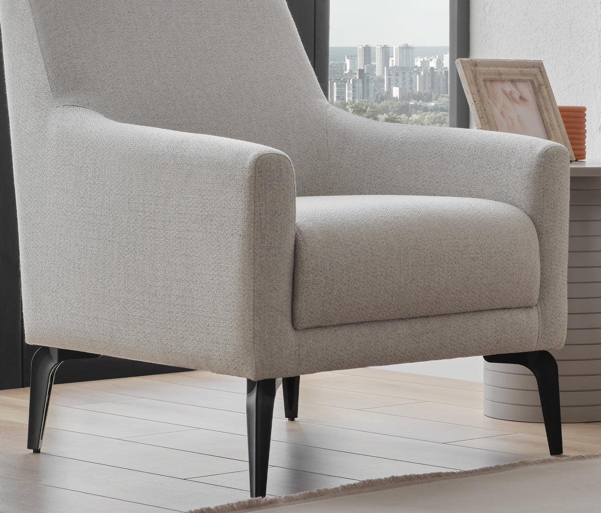 Cante Huisdiervriendelijke Fauteuil Fluweel Creme - foto 3