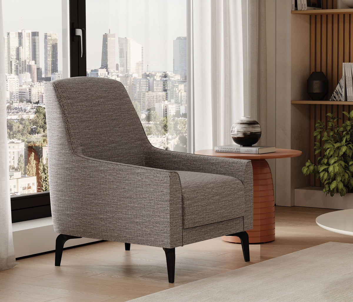 Cante Huisdiervriendelijke Fauteuil Fluweel Bruin - foto 2