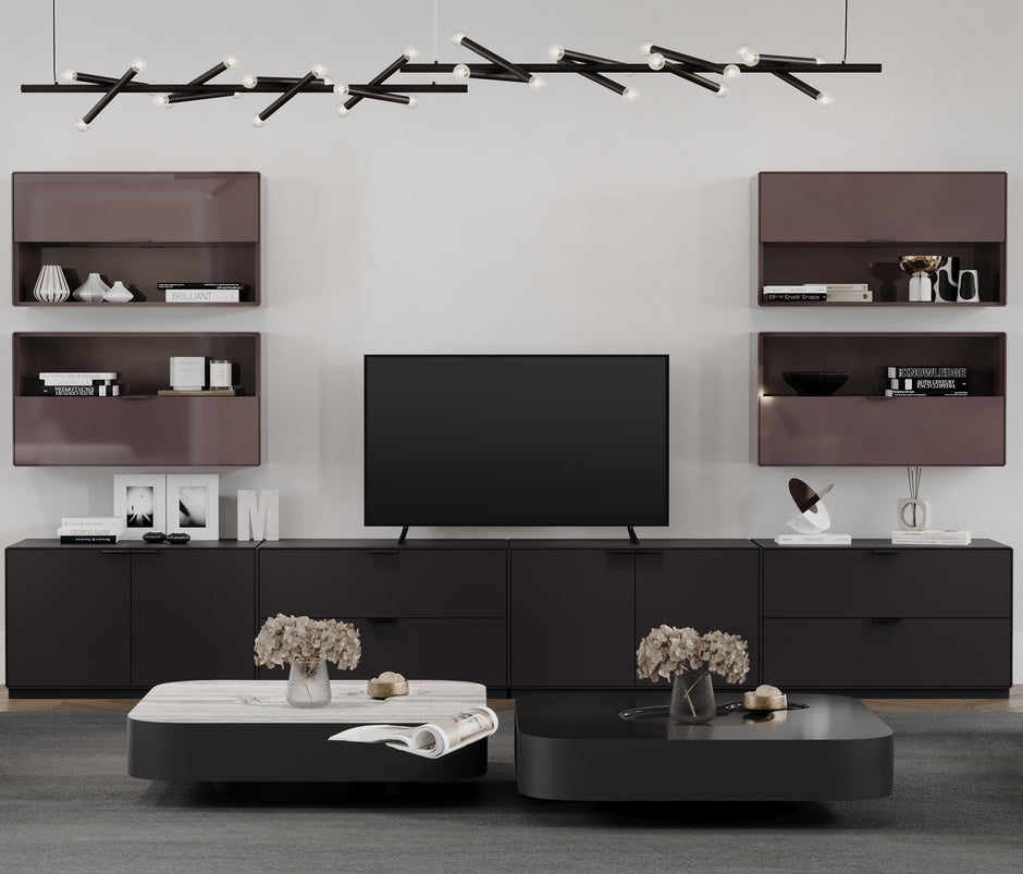 Modena TV-meubel met Sokkel 100% MDF Bruin 92x56x49 cm (13234827)