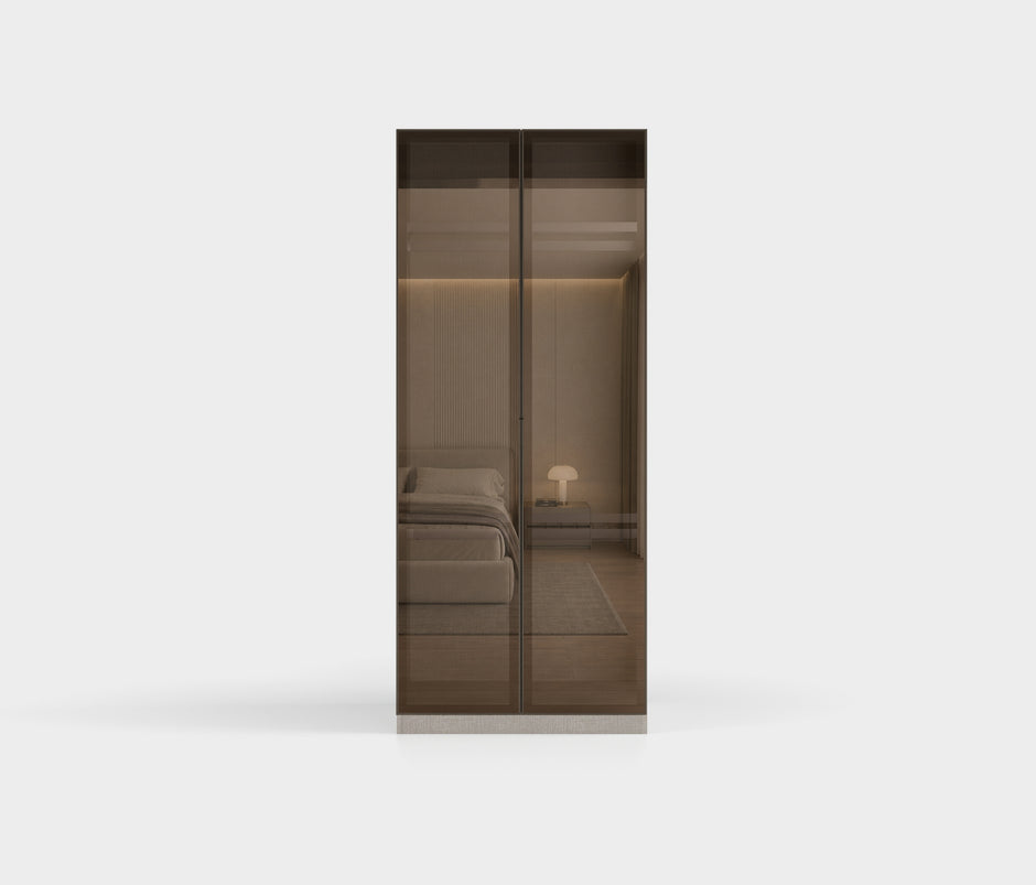 Odena Kledingkast 2-deurs Rookgrijs 91,4x222x61 cm (13235020)