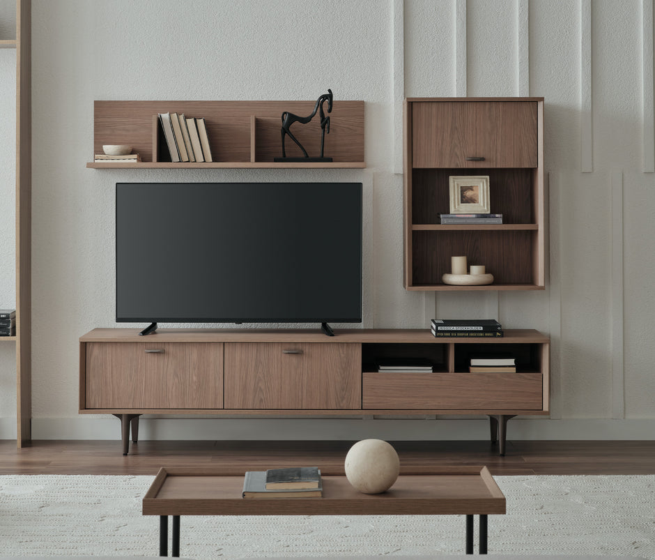 Paloma TV-meubel Bovenmodule met Deuren en Planken