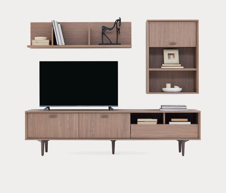 Paloma TV-meubel Bovenmodule met Deuren en Planken