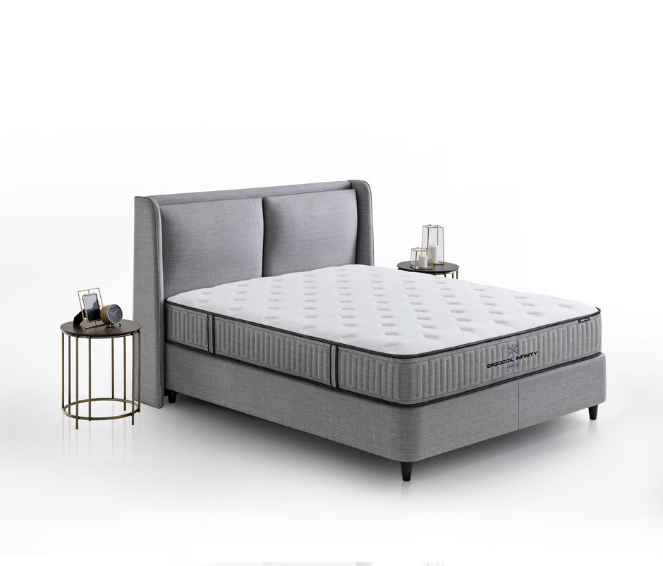 Ergocoil Infinity Pro Matras, Boxspring en Hoofdbord 3-delige Set