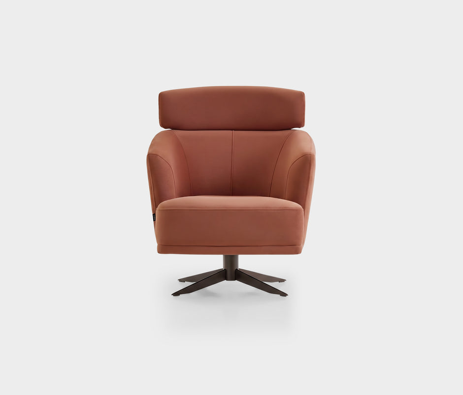 Hera Huisdiervriendelijke Draaifauteuil met Hoofdsteun Donkerzalm