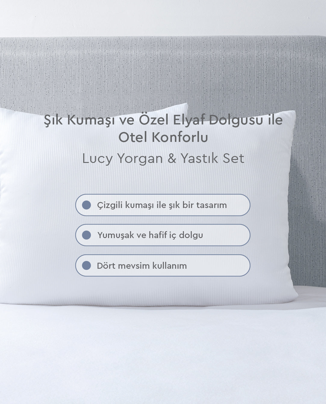 Lucy Dekbed en Kussen Set Wit 155x215 cm - foto 3