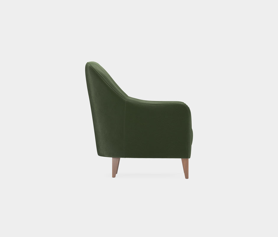 Fiore Fauteuil Mohair Look Donkergroen