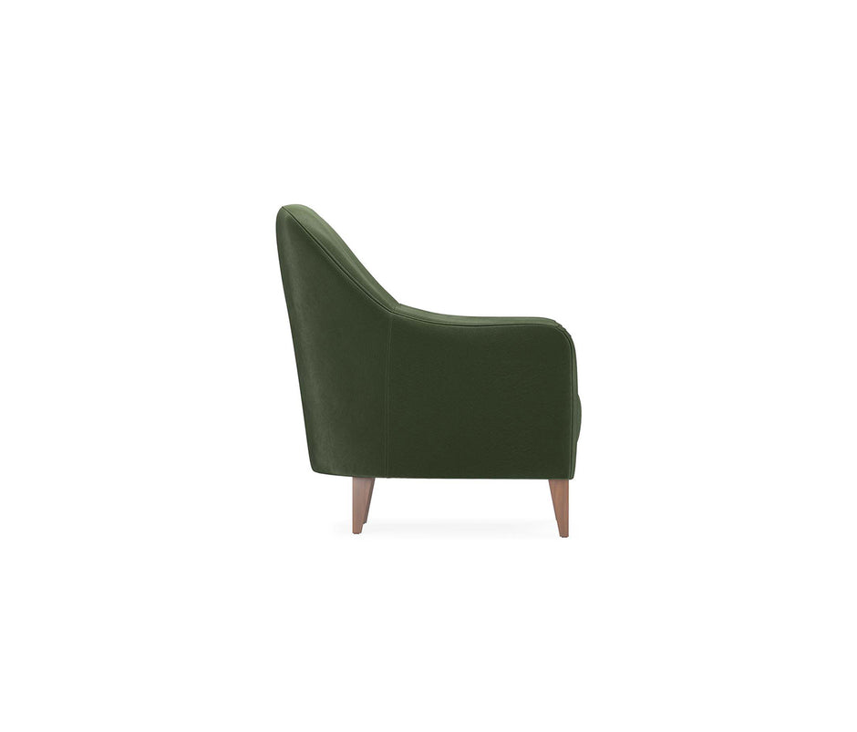 Fiore Fauteuil Mohair Look Donkergroen