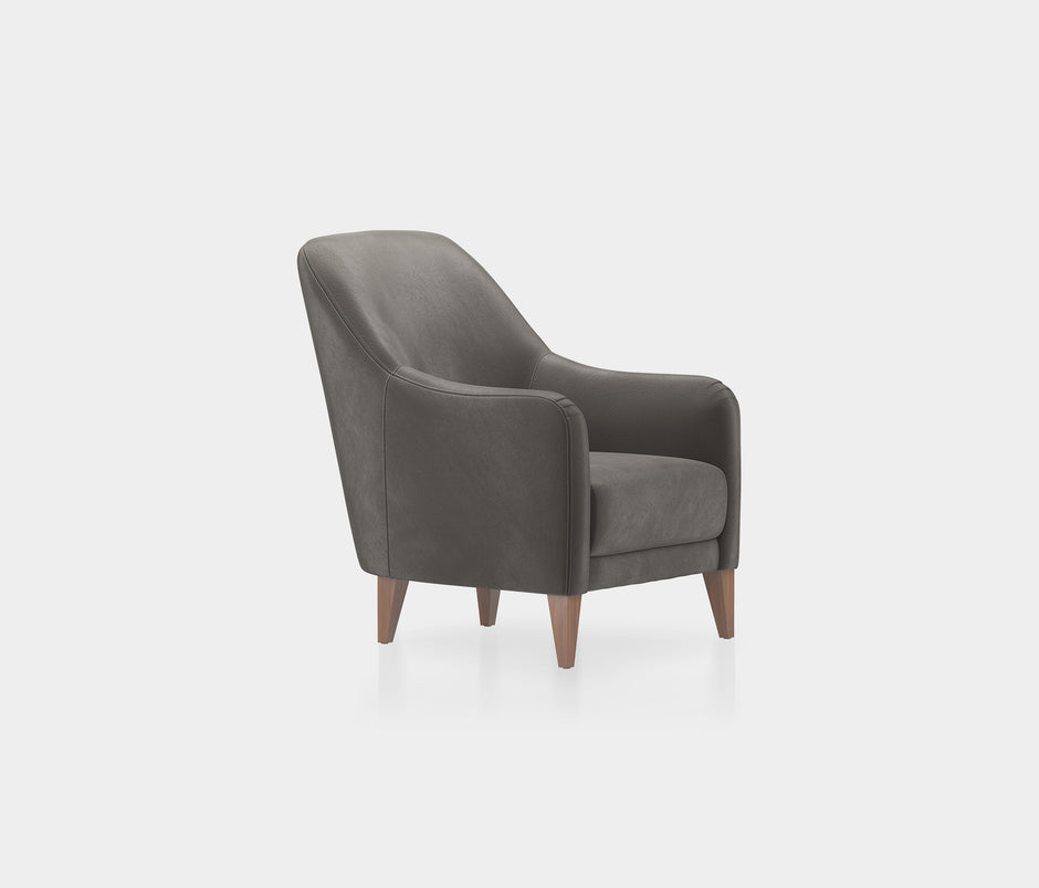 Fiore Fauteuil Mohair Look Donkergrijs