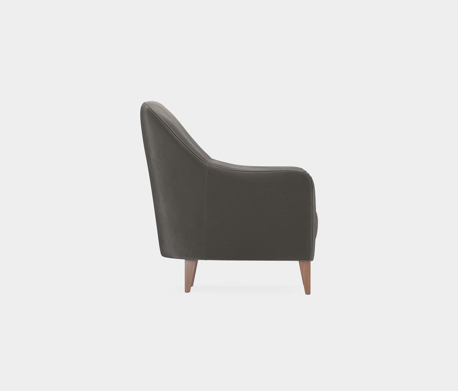 Fiore Fauteuil Mohair Look Donkergrijs