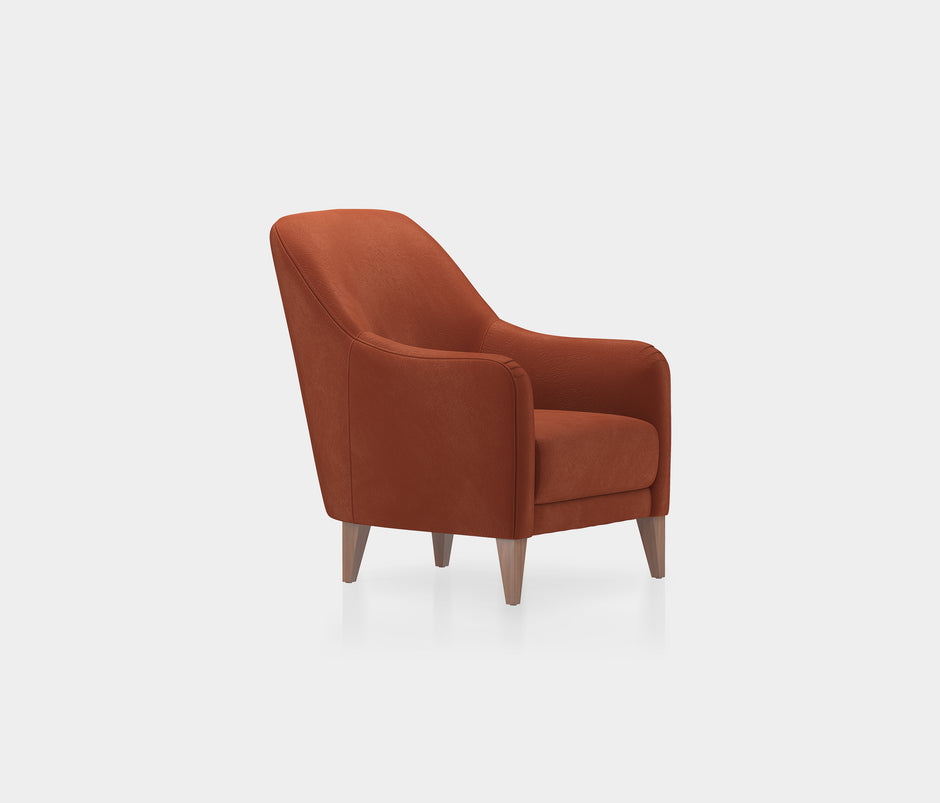 Fiore Fauteuil Mohair Look Oranje