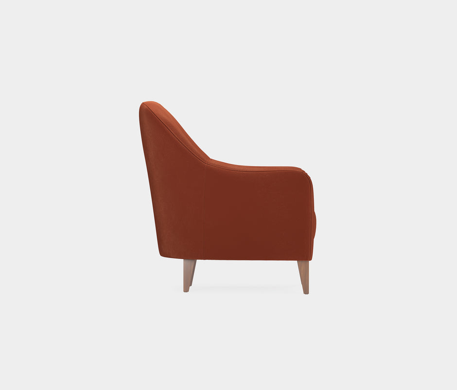 Fiore Fauteuil Mohair Look Oranje