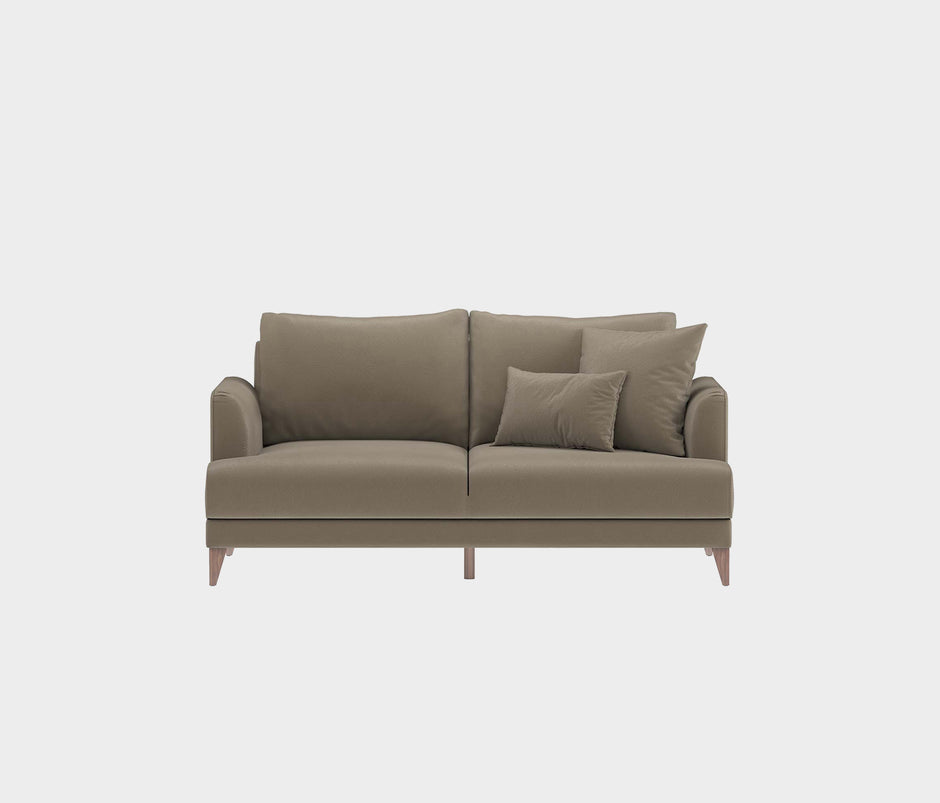 Fiore 2-zitsbank met Slaapfunctie Mohair Look Cappuccino