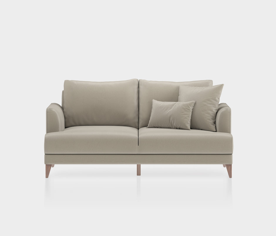 Fiore 2-zitsbank met Slaapfunctie Mohair Look Taupe