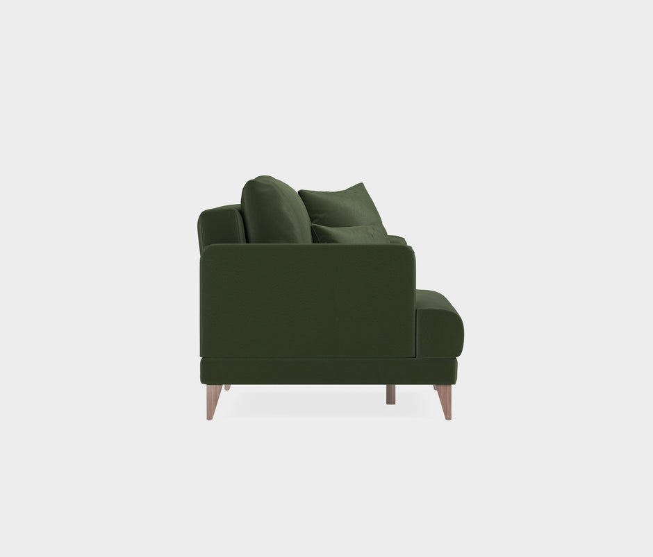 Fiore 2-zitsbank met Slaapfunctie Mohair Look Donkergroen