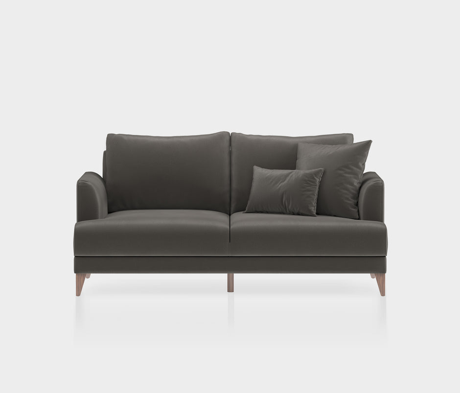 Fiore 2-zitsbank met Slaapfunctie Mohair Look Donkergrijs