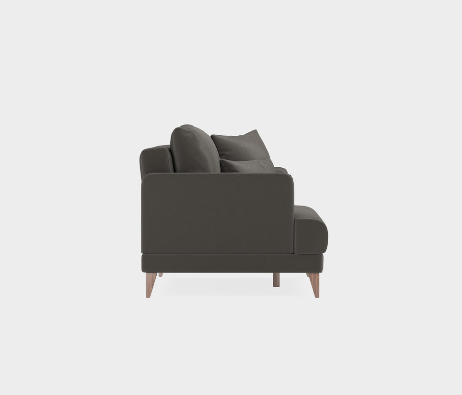 Fiore 2-zitsbank met Slaapfunctie Mohair Look Donkergrijs