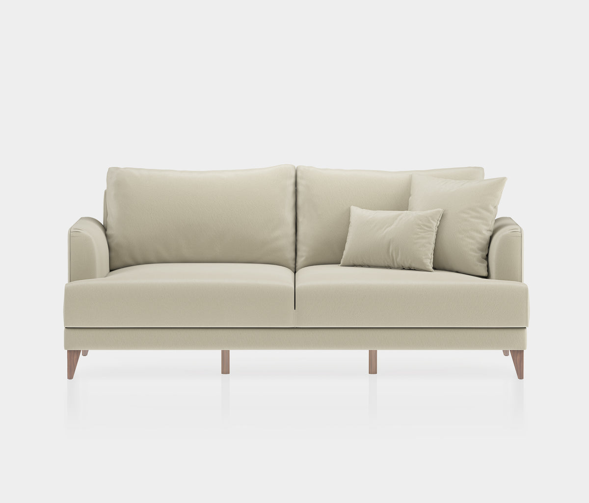 Fiore 3-zitsbank met Slaapfunctie Mohair Look Creme