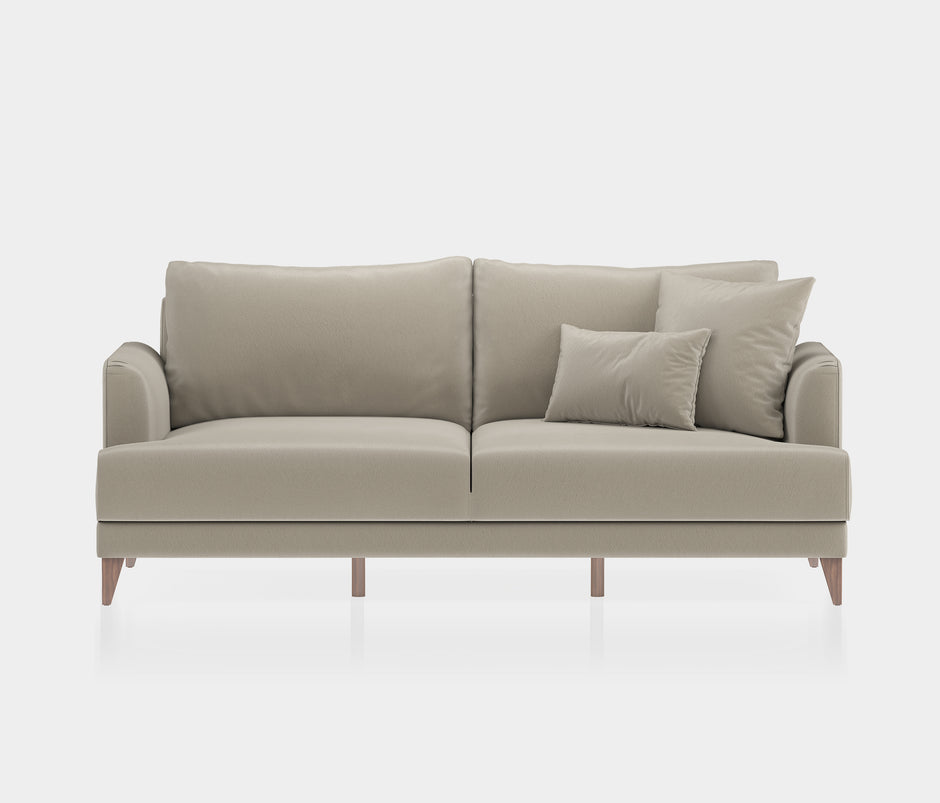 Fiore 3-zitsbank met Slaapfunctie Mohair Look Taupe