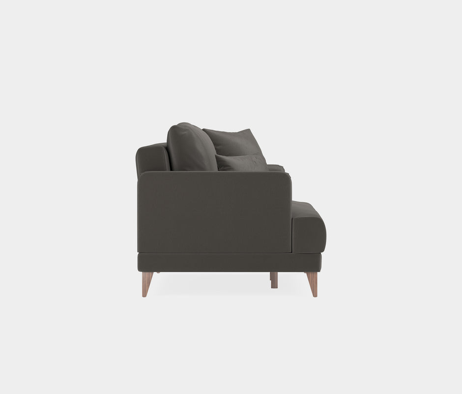 Fiore 3-zitsbank met Slaapfunctie Mohair Look Donkergrijs