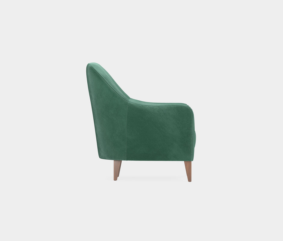 Fiore Fauteuil Fluweel Aquagroen