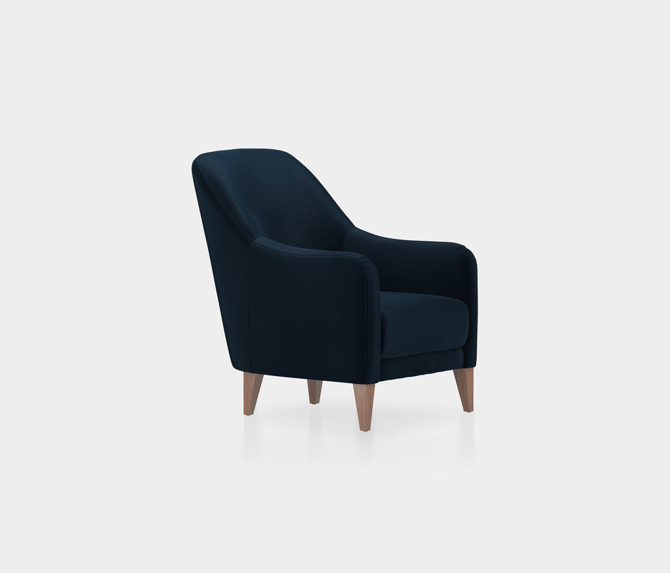 Fiore Fauteuil Fluweel Marineblauw