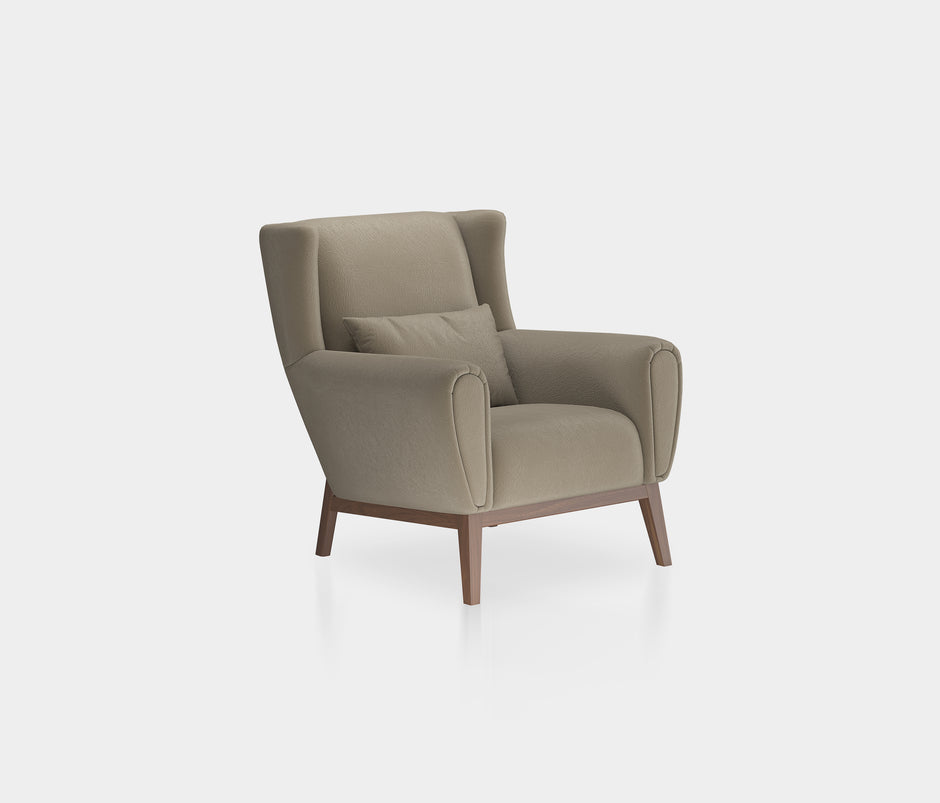Netha Fauteuil Mohair Look Cappuccino