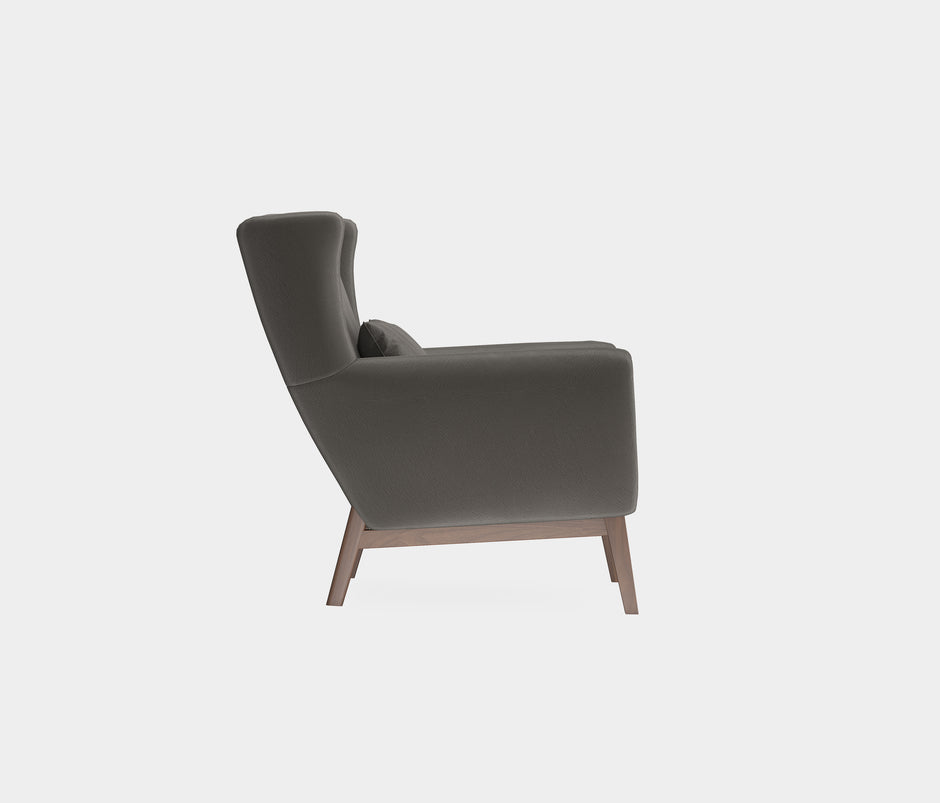Netha Fauteuil Mohair Look Donkergrijs