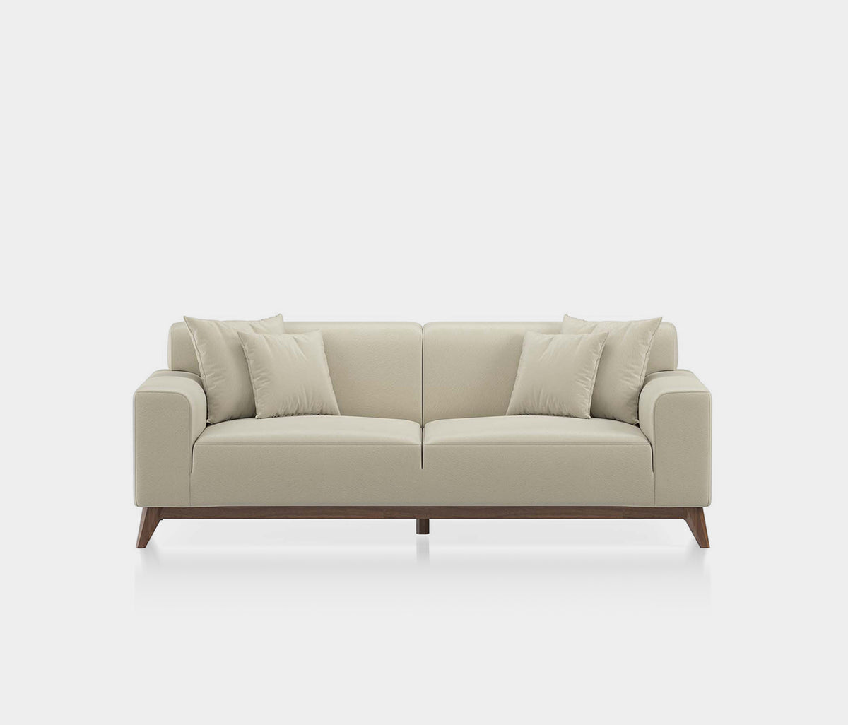 Netha 2-zitsbank Mohair Look Creme
