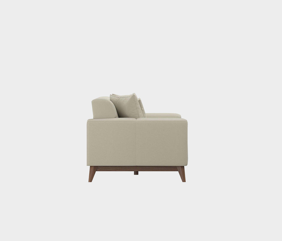 Netha 2-zitsbank Mohair Look Creme