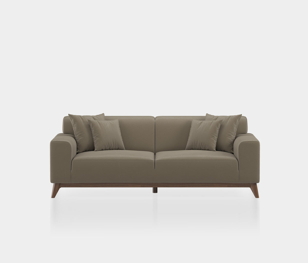 Netha 2-zitsbank Mohair Look Cappuccino
