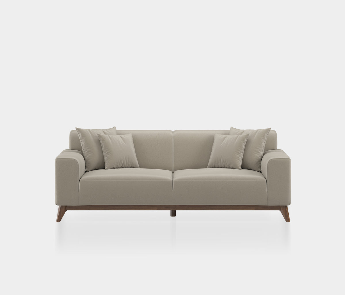 Netha 2-zitsbank Mohair Look Taupe
