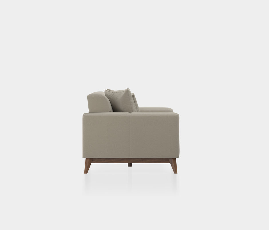 Netha 2-zitsbank Mohair Look Taupe