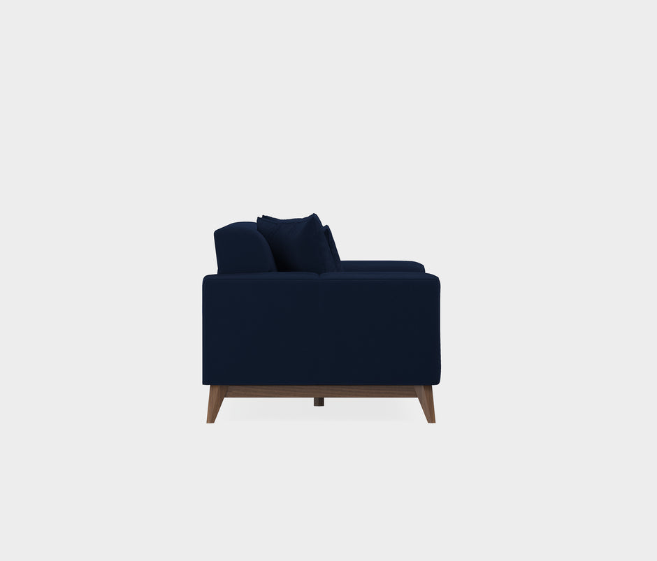 Netha 2-zitsbank Mohair Look Marineblauw