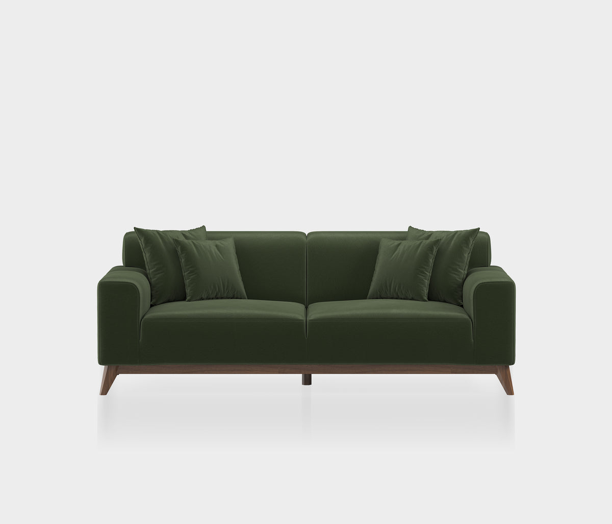 Netha 2-zitsbank Mohair Look Donkergroen