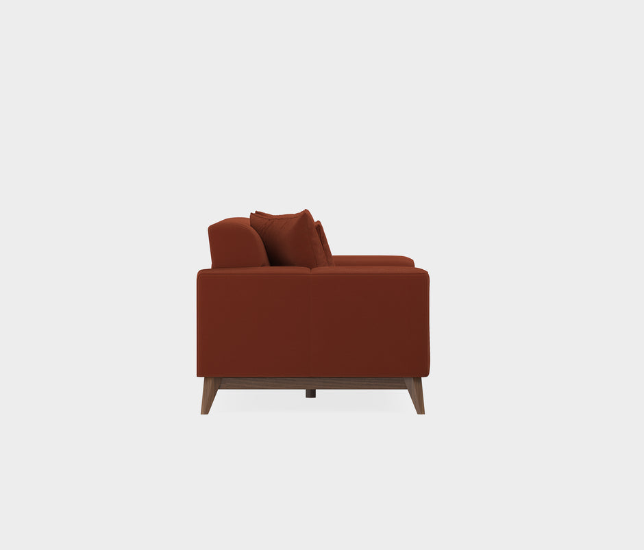 Netha 2-zitsbank Mohair Look Oranje