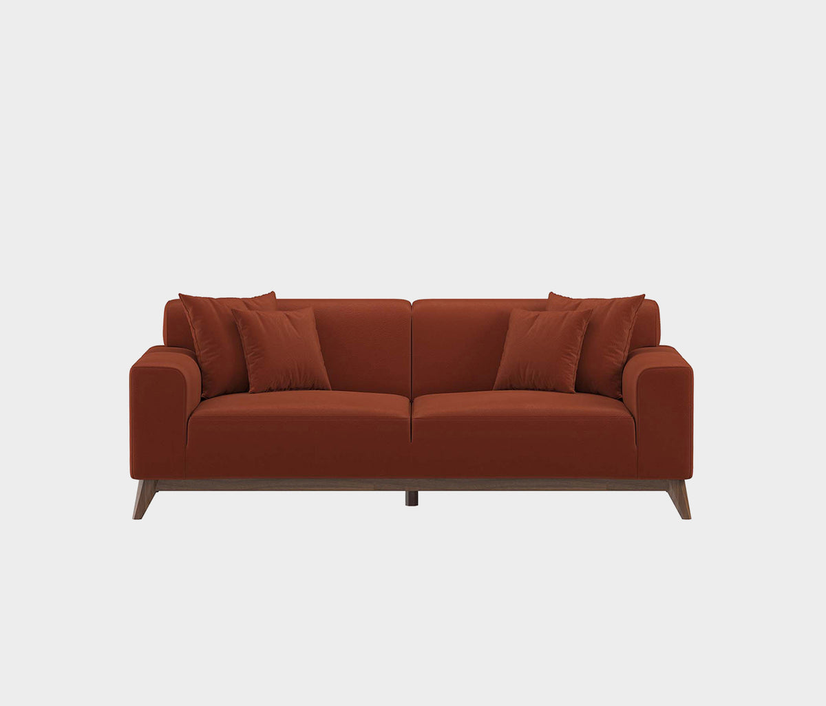 Netha 2-zitsbank Mohair Look Oranje - foto 4