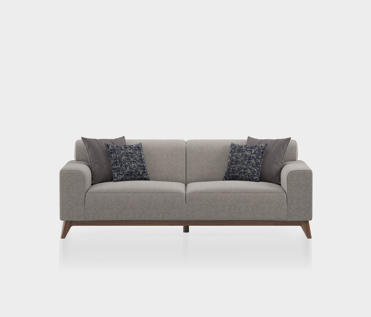 Netha 2-zitsbank Linnen Look Creme