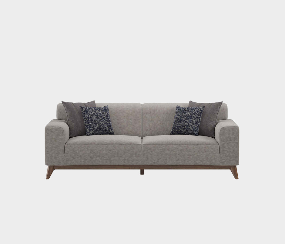 Netha 2-zitsbank Linnen Look Creme
