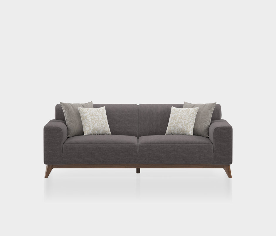 Netha 2-zitsbank Linnen Look Taupe