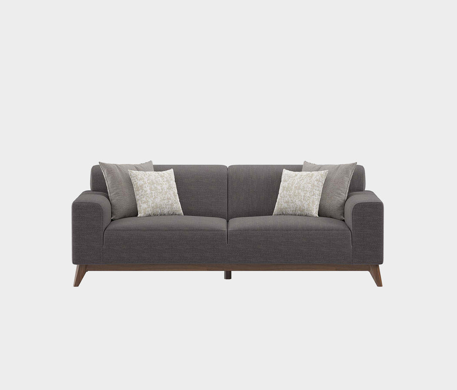 Netha 2-zitsbank Linnen Look Taupe