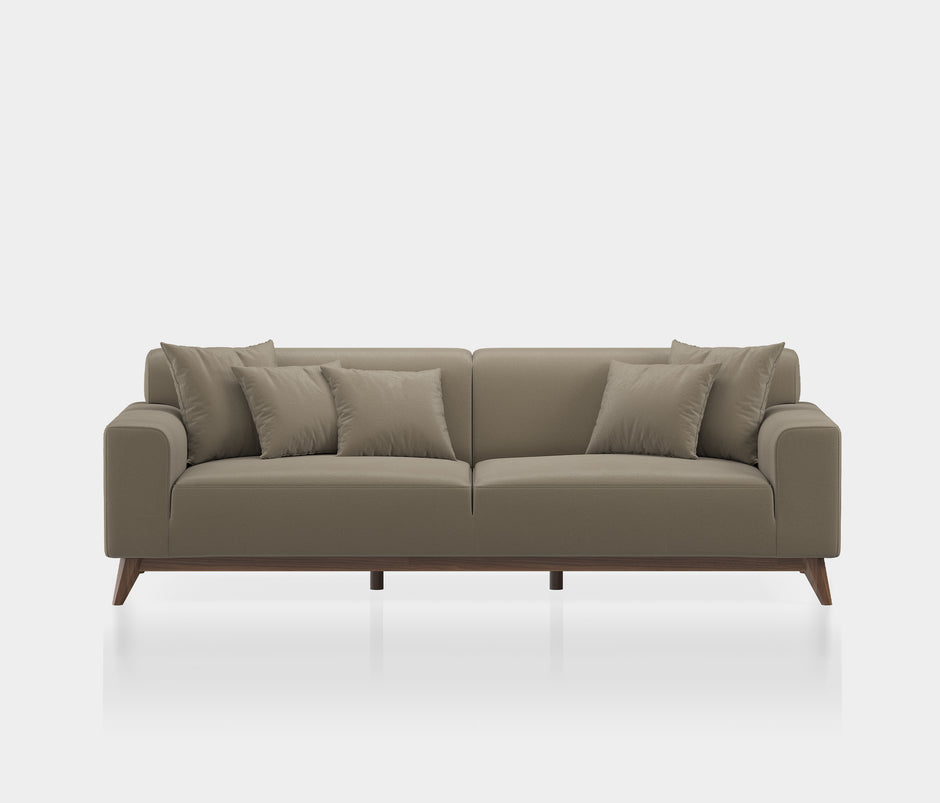 Netha 3-zitsbank met Slaapfunctie Mohair Look Cappuccino
