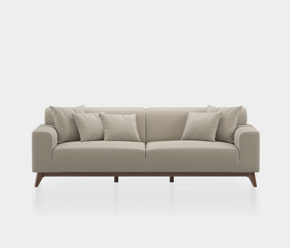 Netha 3-zitsbank met Slaapfunctie Mohair Look Taupe